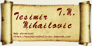 Tešimir Mihailović vizit kartica